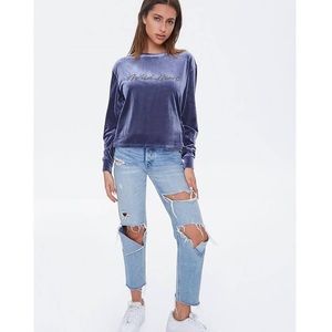 Velvet Embellished Wild Heart Top – Forever 21 Womens